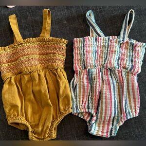 Set of 2 Old Navy toddler girl rompers